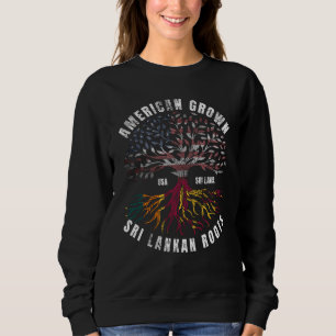 American Grown Sri Lankan Roots Graphic Asian Sri Sweatshirt
