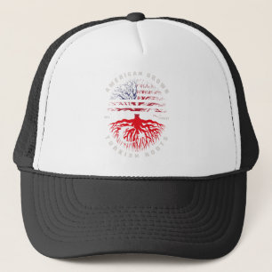 American Grown Turkish Roots Turkey Flag Trucker Hat