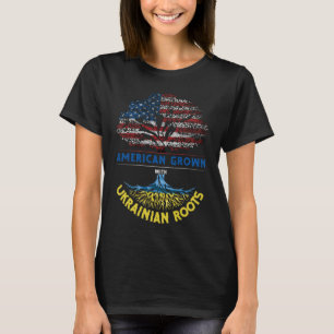 American Grown Ukrainian Roots USA Flag Venezuela T-Shirt