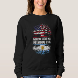 American Grown With Argentinian Roots Usa Flag Arg Sweatshirt