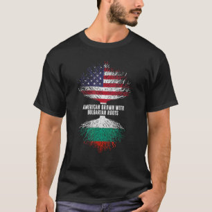 American Grown With Bulgarian Roots Usa Flag Bulga T-Shirt