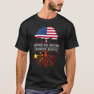 American Grown with Chinese Roots   China Design T-Shirt