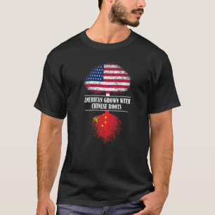 American Grown With Chinese Roots China Flag Count T-Shirt