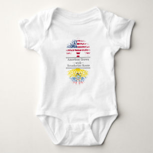 American Grown With Ecuadorian Roots Great Gift Baby Bodysuit