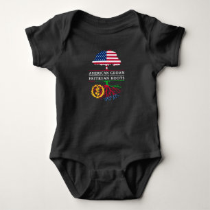 American Grown with Eritrean Roots   Eritrea Baby Bodysuit