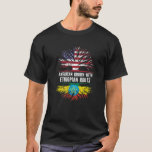 American Grown With Ethiopian Roots USA Flag Ethio T-Shirt<br><div class="desc">Funny heritage Ethiopian Ethiopia USA Flag pride gifts Patriotic tshirt. Great for kids, mom, dad, brother, sister, son, daughter, boys, girls, family, husband, wife, friend, grandma, grandpa love sports team fan.Great Immigrants Grown with tree Root t shirt for Birthday bday christmas thanksgiving Halloween hanukkah Fourth 4th of July. Complete your...</div>