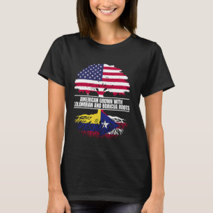 American Grown with Flag Heritage Colombian Boricu T-Shirt