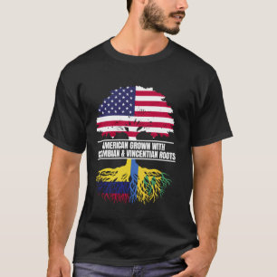American Grown with Flag Heritage Colombian Vincen T-Shirt