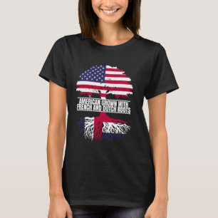 American Grown with Flag Heritage French Dutch Roo T-Shirt
