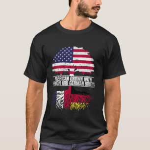 American Grown with Flag Heritage French German Ro T-Shirt