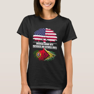 American Grown with Flag Heritage Portuguese Guyan T-Shirt