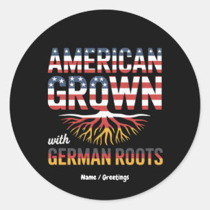 American Grown with German Roots Proud Gift Classic Round Sticker