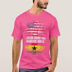 American Grown with Ghanaian Roots USA Flag Ghana  T-Shirt