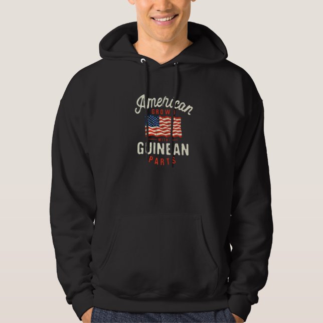 American Grown with Guinean Parts Patriotic Nation Hoodie (Front)
