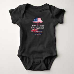 American Grown with Hawaiian Roots   Hawaii Design Baby Bodysuit