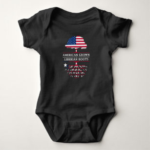 American Grown with Liberian Roots   Liberia Baby Bodysuit