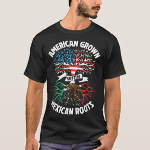 American Grown With Mexican Roots Mexico Us Mexica T-Shirt