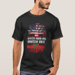 American Grown With Moroccan Roots USA Flag Morocc T-Shirt<br><div class="desc">Funny heritage Moroccan Morocco USA Flag pride gifts Patriotic tshirt. Great gift for kids, mom, dad, brother, sister, son, daughter, boys, girls, family, husband, wife, friend, grandma, grandpa love sports team fan.Great Immigrants Grown with tree Root t shirt for Birthday bday christmas thanksgiving Halloween hanukkah Fourth 4th of July. Complete...</div>