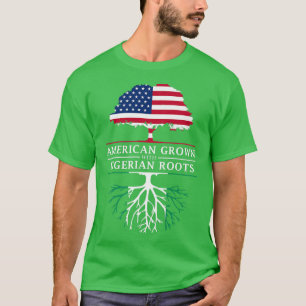American Grown with Nigerian Roots  Nigeria Premiu T-Shirt