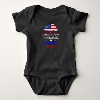 American Grown with Russian Roots   Russia Design Baby Bodysuit