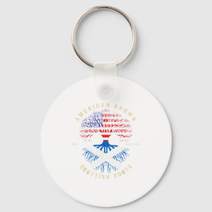 American Grown With Scottish Roots - Its My Dna Sc Keychain