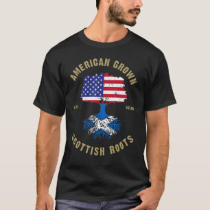 American Grown with Scottish Roots Scotland Flag T-Shirt