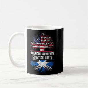 American Grown With Scottish Roots Usa Flag Scotla Coffee Mug