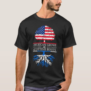 American Grown With Scottish Roots Usa Flag Tree S T-Shirt
