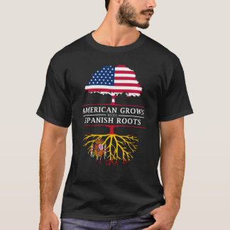 American Grown with Spanish Roots   Spain Design T-Shirt