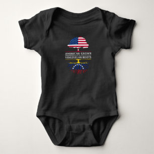 American Grown with Venezuelan Roots   Venezuela Baby Bodysuit