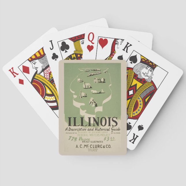 American Guide Series Volume On Illinois. Playing Cards (Back)