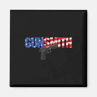 American Gunsmith Patriot Usa Flag Retro Style Gun Magnet