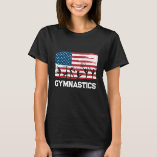 American Gymnastics Sports Gymnast Team USA Flag T-Shirt