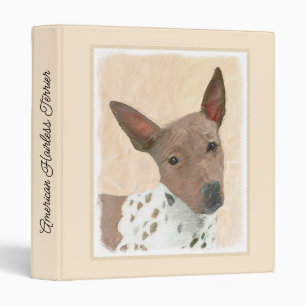 American Hairless Terrier Painting - Dog Art Binder