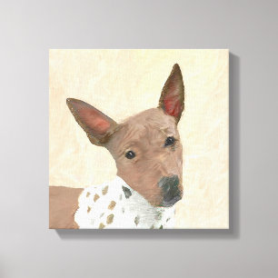 American Hairless Terrier Painting - Dog Art Canvas Print