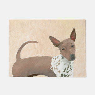 American Hairless Terrier Painting - Dog Art Doormat