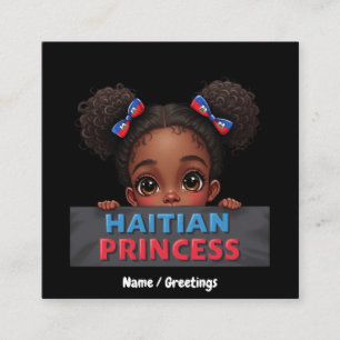 American Haitian Flag Day Haitian Princess Square Business Card