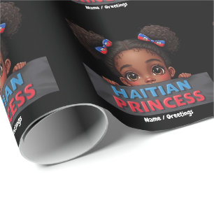 American Haitian Flag Day Haitian Princess  Wrapping Paper
