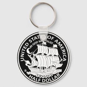 American Half Dollar coin Handmade Keychain