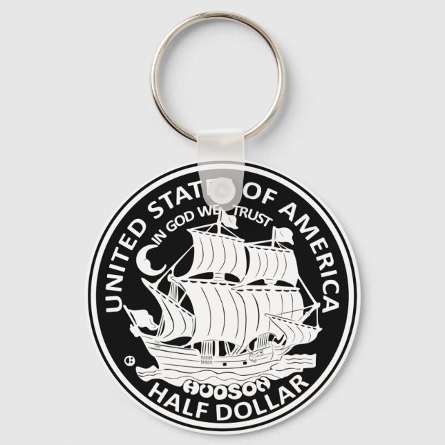 American Half Dollar coin Handmade Keychain (Front)