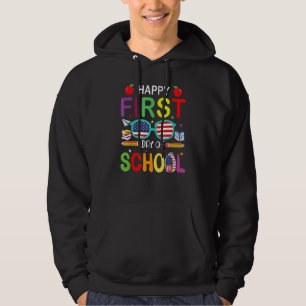American Happy First Day Of School Back To School  Hoodie