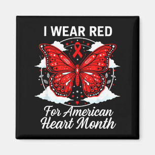 American Heart Disease Awareness Month Ribbon Red  Magnet