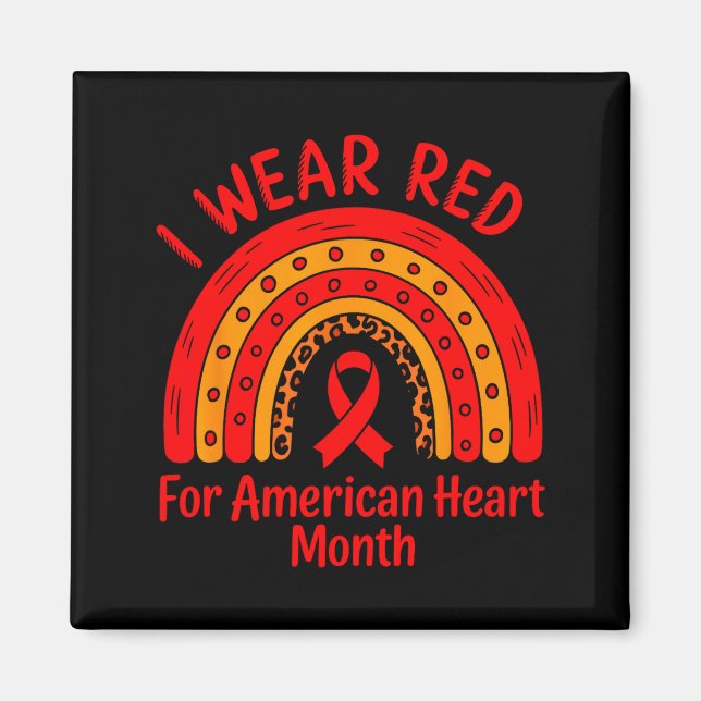 American Heart Disease Awareness Month Ribbon Red  Magnet