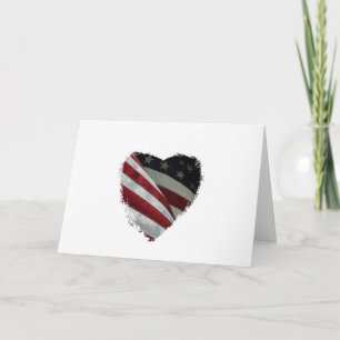 American Heart Flag Card