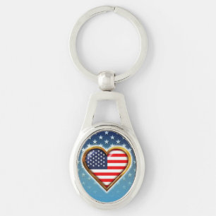 American Heart Keychain