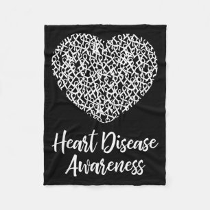 American Heart Month Suprt Tees Co Heart Disease A Fleece Blanket