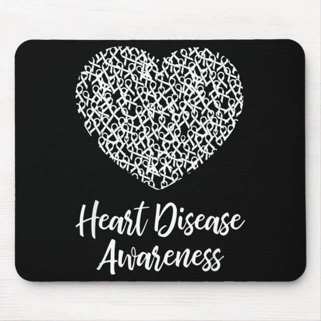 American Heart Month Suprt Tees Co Heart Disease A Mouse Pad (Front)