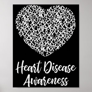 American Heart Month Suprt Tees Co Heart Disease A Poster