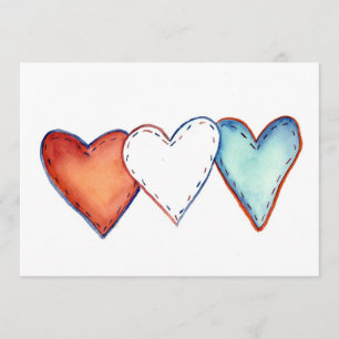 American Hearts Invitation