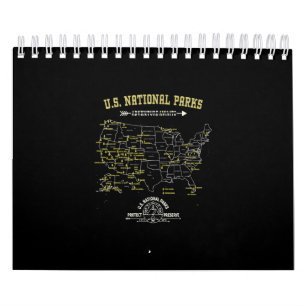 American Hiking Camping Gift - 63 US National Park Calendar